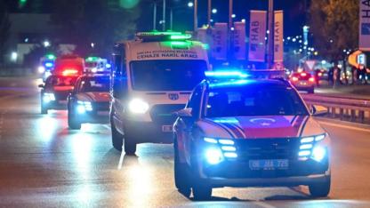 Gürcistan'da düşen askeri uçakta şehit olan askerlerin naaşları Adli Tıp Kurumuna getirildi